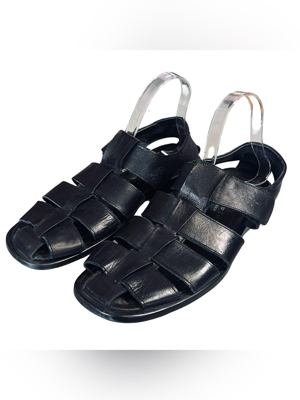 To Boot Men’s Sz 8.5 Black Leather Athens Sandal Fisherman $350 Comfort